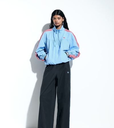 adidas Originals x ASOS adidas Originals x ASOS wide leg track pants in navy-Blue