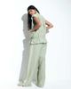 adidas Originals x ASOS adidas Originals x ASOS wide leg track pants in sage-Green - 4
