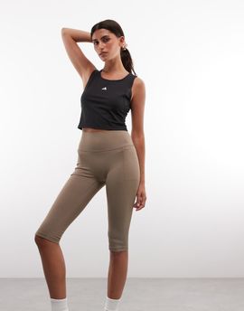 adidas performance adidas Performance Optime capri leggings in khaki-Green