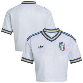 adidas Women's adidas  Light Blue Italy National Team 2026 Away Replica Cropped Jersey 