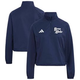 adidas Women's adidas Navy Penn State Nittany Lions Ultimate365 Woven Quarter-Zip Raglan Pullover 