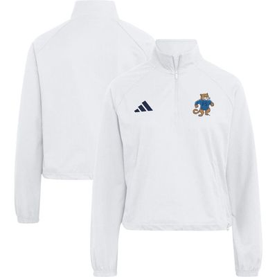 adidas Women's adidas White Penn State Nittany Lions Ultimate365 Woven Quarter-Zip Raglan Pullover 