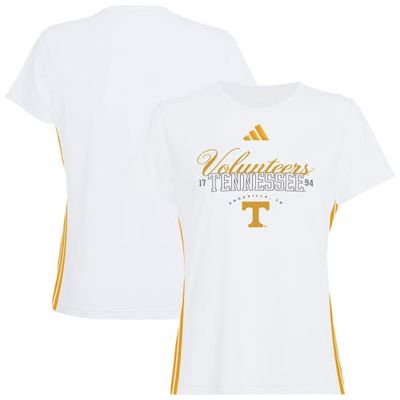 adidas Women's adidas White Tennessee Volunteers Essentials 3-Stripes T-Shirt 
