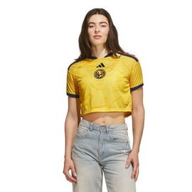 adidas Women's adidas Yellow Club America 2026/27 Home Cropped Replica Jersey 