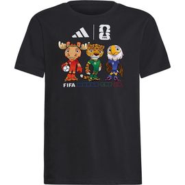 adidas Youth adidas Black FIFA World Cup Gear 2026 FIFA World Cup Mascot T-Shirt 