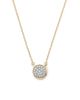 Adina Reyter Adina Reyter 14K Gold Pave Diamond Disc Necklace, 15 - 1