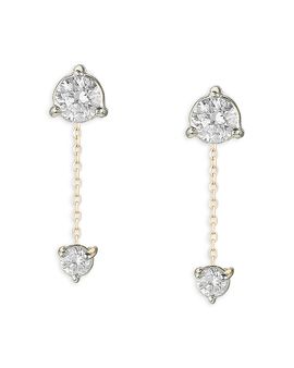 Adina Reyter Adina Reyter 14K Yellow Gold Diamond Amigos Chain Post Earrings