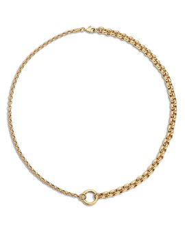 Adina Reyter Adina Reyter 14K Yellow Gold Half & Half Rolo Chain Link Necklace, 18