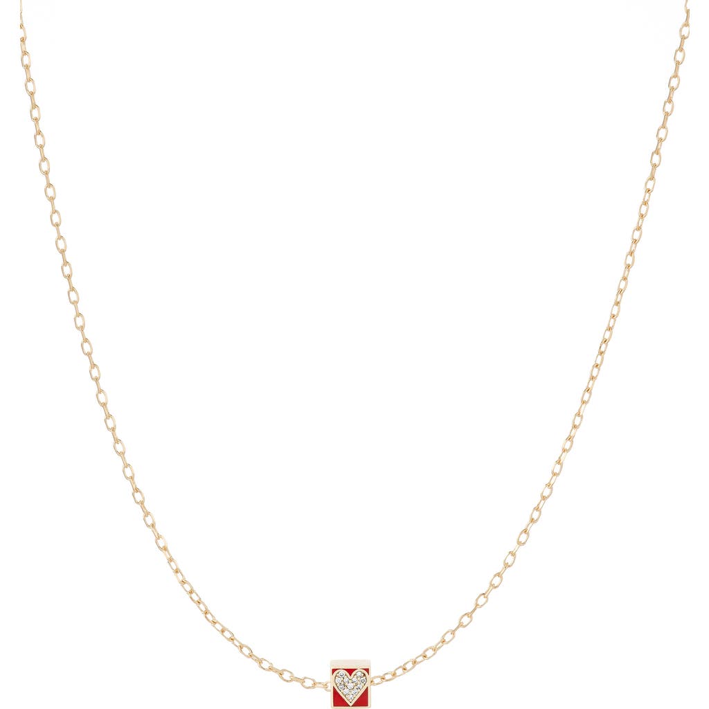 Adina Reyter Adina Reyter Bead Party Ceramic Pavé Heart Necklace