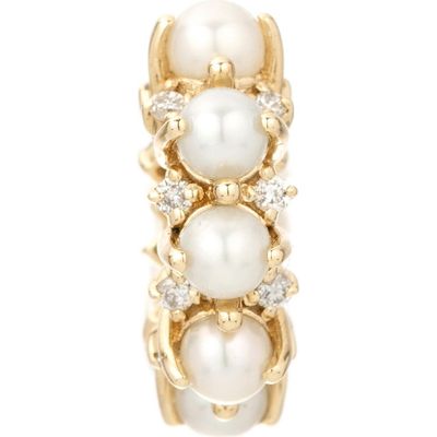 Adina Reyter Adina Reyter Freshwater Pearl & Diamond Rounds Big Bead Charm Pendant