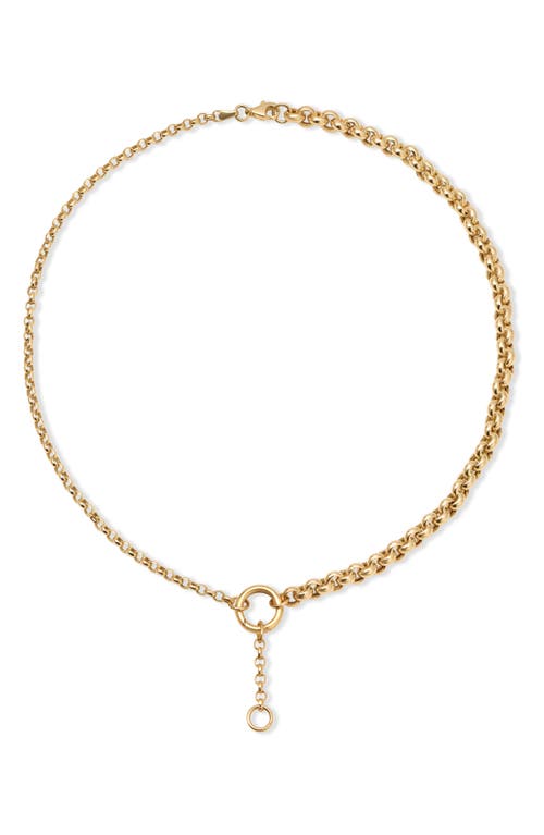 Adina Reyter Adina Reyter Half & Half 14K Gold Rolo Chain Lariat Necklace