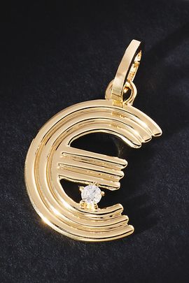 Adina Reyter Fine Groovy Diamond Initial Hinged Charm