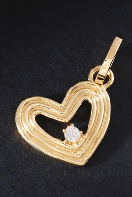 Adina Reyter Groovy Diamond Heart Hinged Charm