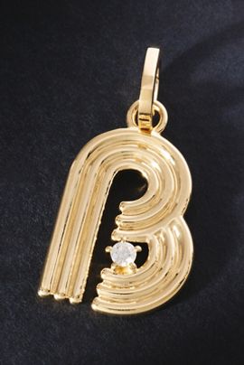 Adina Reyter Groovy Diamond Initial Hinged Charm