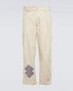 Adish Adish Embroidered straight cotton pants - 1