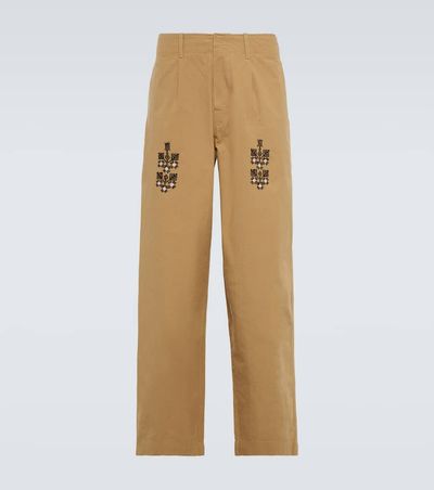 Adish Adish Qrunful embroidered cotton ripstop pants