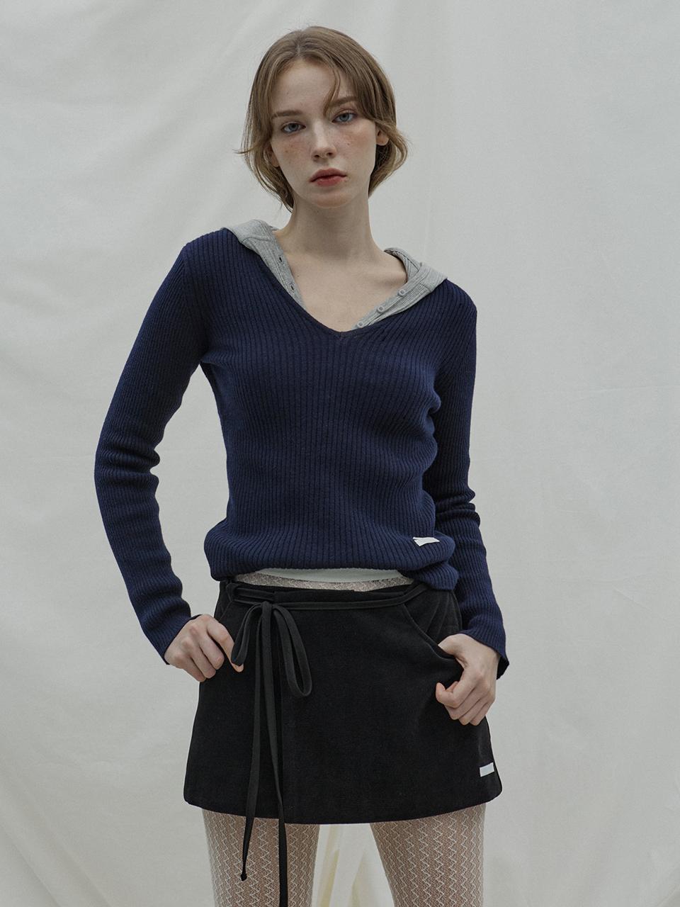 adit V-neck cashmere knit_navy