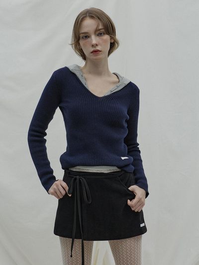 adit V-neck cashmere knit_navy