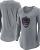 ADPRO Sports ADPRO Sports Women's Gray Panther City Lacrosse Club Primary Logo Tri-Blend Long Sleeve T-Shirt  - 1