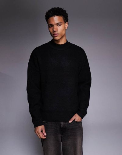 ADPT ADPT crew neck knit sweater in black
