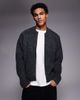 ADPT ADPT fluffy knit cardigan with zip in gray - 1