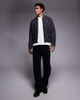 ADPT ADPT fluffy knit cardigan with zip in gray - 2