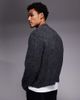 ADPT ADPT fluffy knit cardigan with zip in gray - 3