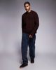 ADPT ADPT fluffy knit sweater in burgundy-Red - 2