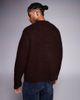 ADPT ADPT fluffy knit sweater in burgundy-Red - 3