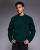 ADPT ADPT fluffy knit sweater in dark green - 1