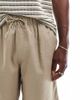 ADPT ADPT linen mix shorts in beige-Neutral - 4