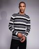 ADPT ADPT oversized long sleeve t-shirt in gray stripes-White - 1