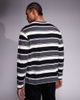 ADPT ADPT oversized long sleeve t-shirt in gray stripes-White - 3