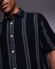 ADPT ADPT oversized short sleeve shirt in black stripes - 2