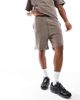 ADPT ADPT oversized sweat shorts in washed beige - part of a set-Neutral - 4