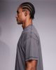 ADPT ADPT oversized T-shirt in washed gray - 4