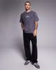ADPT ADPT oversized T-shirt with back print in washed gray - 2