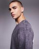 ADPT ADPT oversized T-shirt with back print in washed gray - 4
