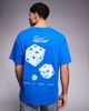ADPT ADPT oversized t-shirt with dice back print in blue - 1