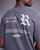 ADPT ADPT oversized T-shirt with gothic text backprint in dark gray - 3