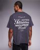 ADPT ADPT oversized t-shirt with identities back and chest prints in washed black-Gray - 1