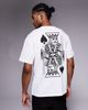 ADPT ADPT oversized t-shirt with king of hearts backprint in white - 1