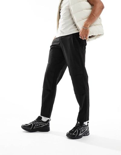 ADPT ADPT slim fit cargo pants in black