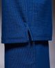 ADPT ADPT split neck texture polo shirt in denim blue - 3