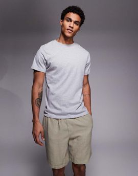 ADPT ADPT texture shorts in khaki-White