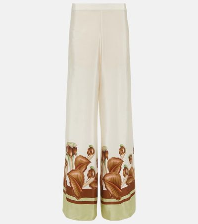 Adriana Degreas Adriana Degreas Arisaema high-rise silk wide-leg pants