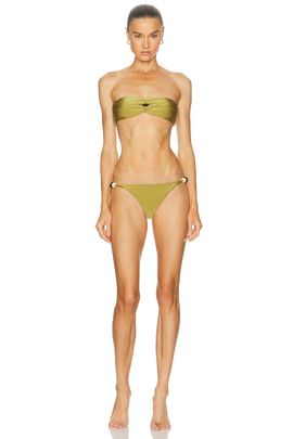 ADRIANA DEGREAS ADRIANA DEGREAS Bandeau Beaded Bikini Set
