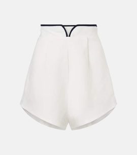 Adriana Degreas Adriana Degreas Bicolor linen-blend Bermuda shorts