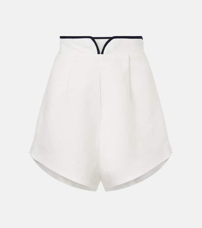 Adriana Degreas Adriana Degreas Bicolor linen-blend Bermuda shorts