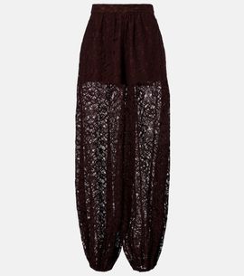 Adriana Degreas Adriana Degreas Cotton-blend lace balloon pants